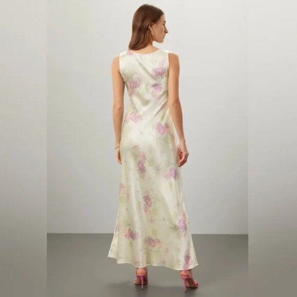 NWT Loveshackfancy Suniva Silk Floral Midi Dress - Picture 7 of 14